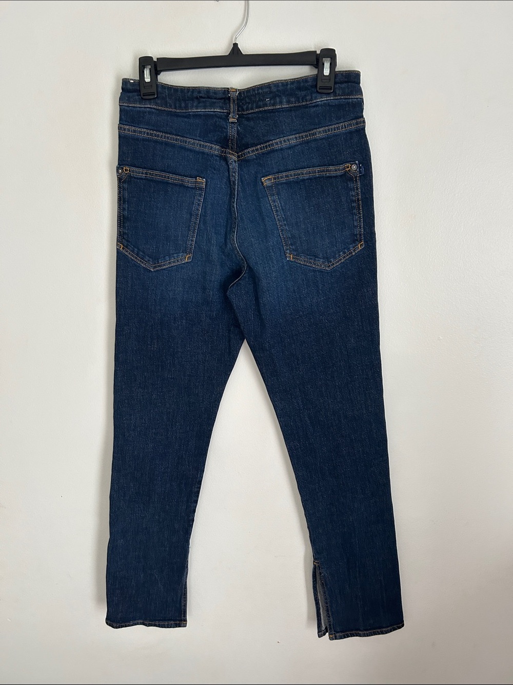 Pilcro Dark Blue Straight-Leg Jeans - Picture 9 of 13